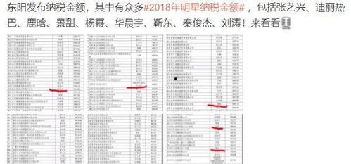 明星网红交税多少税金,高额收入背后的税收负担